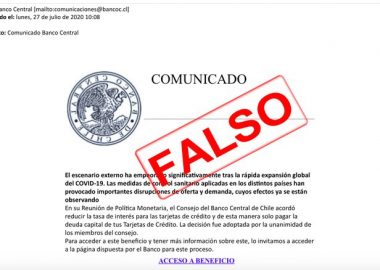 Noticias Chile | Banco central advierte de peligroso correo que busca estafar a la gente