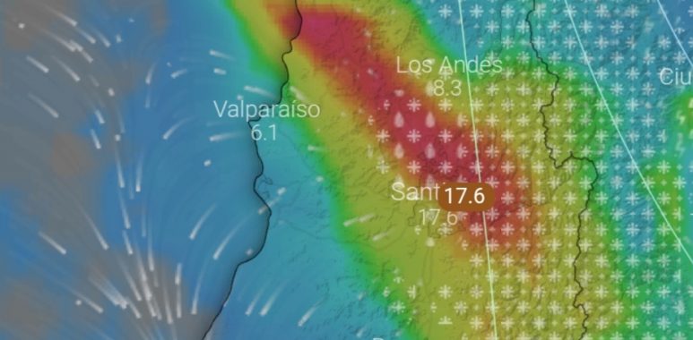 Noticias Chile | Evento extremo de precipitaciones para este sábado en V -VI -RM , se esperan hasta 54 milímetros en la capital
