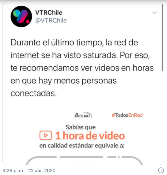 Noticias Chile |  Servicio de VTR en el ojo del huracán ante graves problemas de conectividad, se estudia demanda colectiva