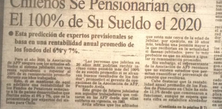 Noticias Chile | Así las AFP promocionaban un futuro mejor en los años 80 y 90 | INFORMADORCHILE