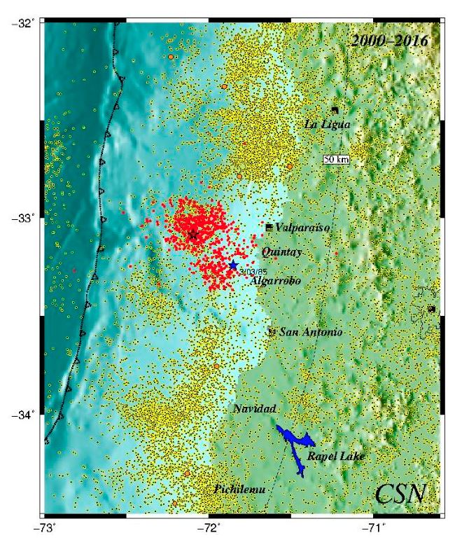 Noticias Chile | La microsismicidad en forma de media luna podría advertir, según estudio, un sismo en la zona central | INFORMADORCHILE