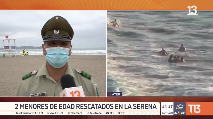 Noticias Chile | Carabineros héroes rescatan del mar a siete personas de morir ahogados