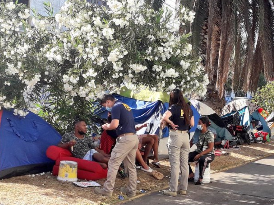 Noticias Chile | Desalojan 160 migrantes que acampaban en plaza de Iquique