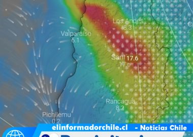 Noticias Chile - Evento extremo de precipitaciones para este sábado en V -VI -RM , se esperan hasta 54 milímetros en la capital