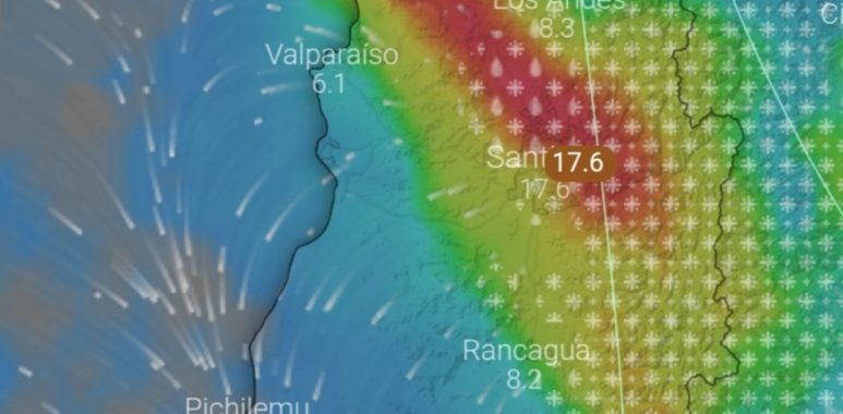 Noticias Chile - Evento extremo de precipitaciones para este sábado en V -VI -RM , se esperan hasta 54 milímetros en la capital