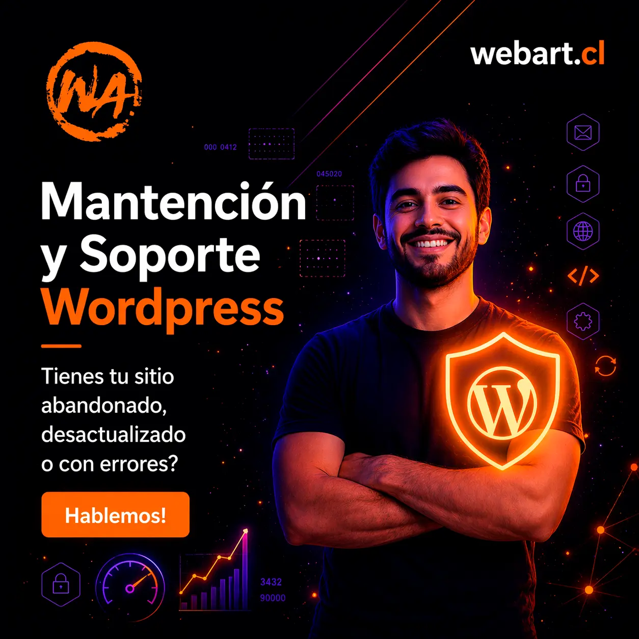 Mantencion y soporte wordpress, diseño sitio web webart